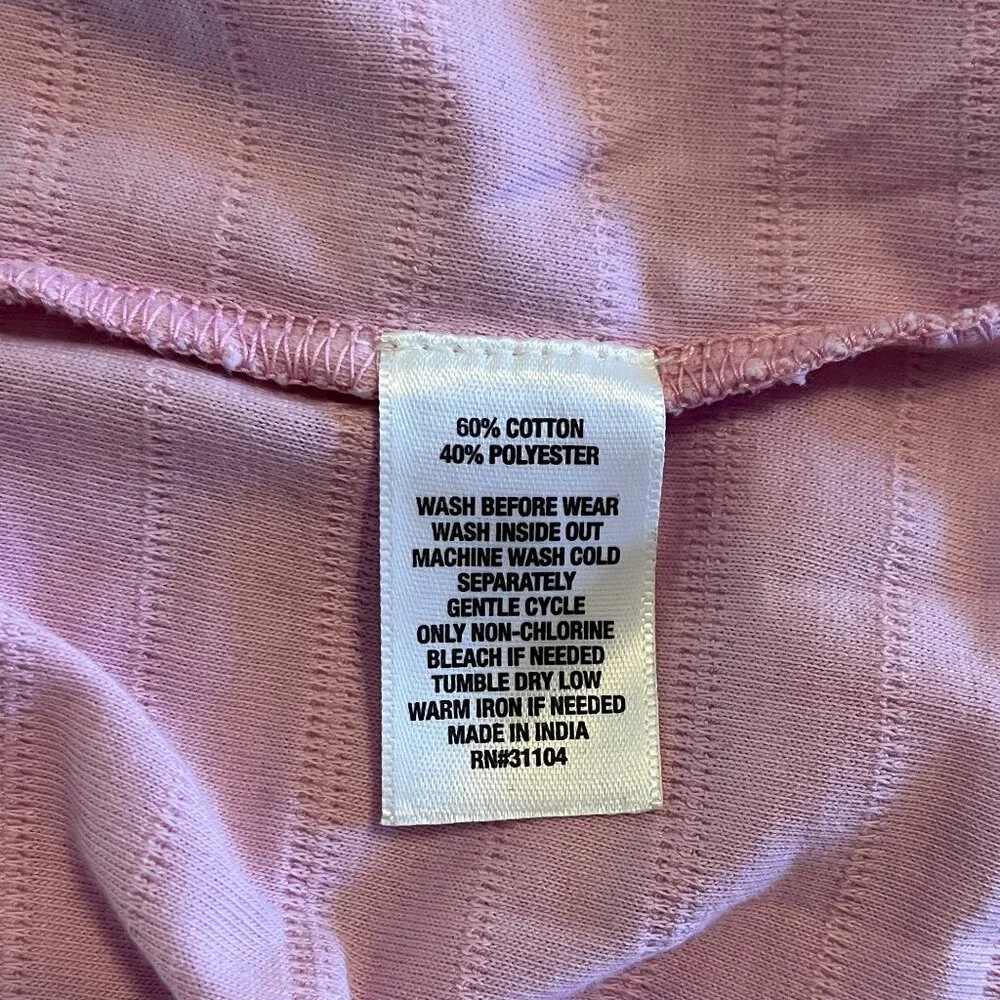 Wonderly Pink 3X Blouse Top Casual Plus Size Barbie Cotton - Picture 5 of 5